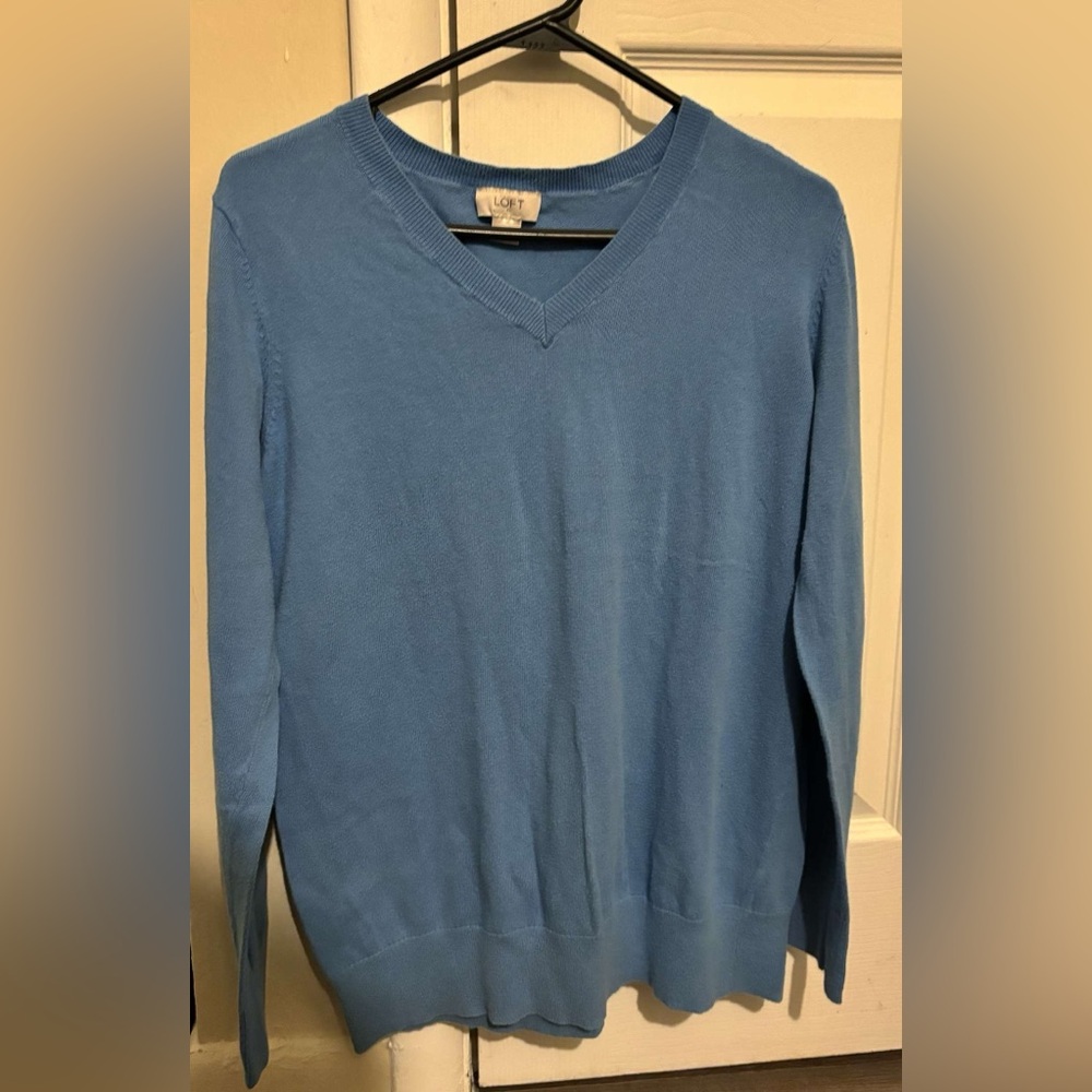 Blue ‘Loft’ V Neck Sweater